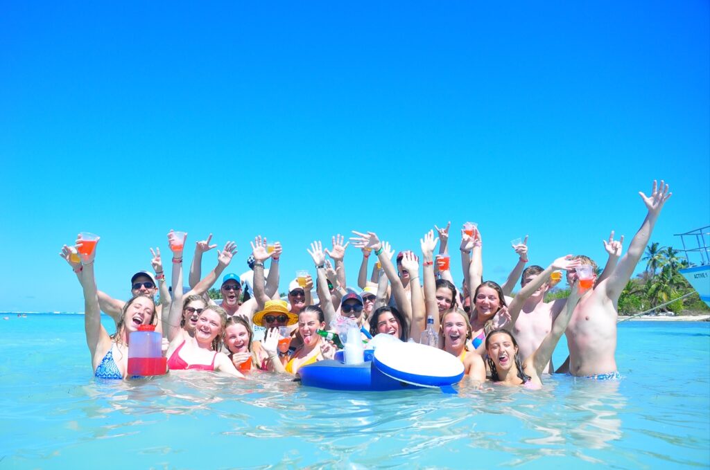 NATURAL POOL ON PARTY BOAT PUNTA CANA AT CATAMARAN